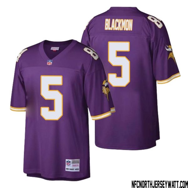 Mekhi Blackmon No 5 Men Mitchell & Ness Purple Minnesota Vikings Retired Player Legacy Replica Jersey