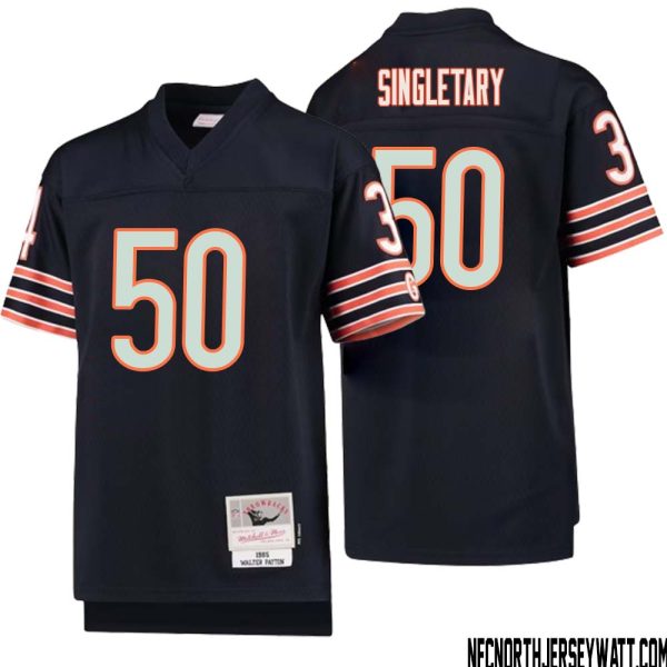 Mike Singletary No 50 Youth Mitchell & Ness Navy Chicago Bears 1985 Legacy Retired Player Jersey – Replica