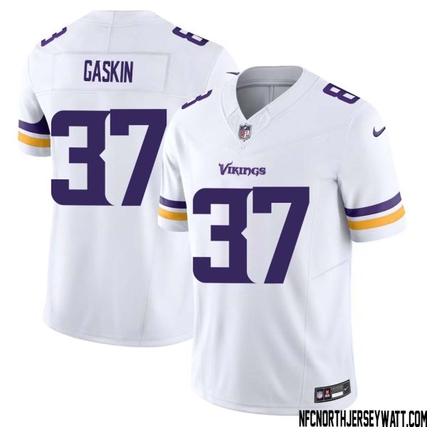 Myles Gaskin No 37 Men White Minnesota Vikings Vapor F.u.s.e. Limited Jersey- Replica
