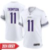 Najee Thompson No 11 Woman’S Minnesota Vikings White Alternate Custom Game 2024 Jersey