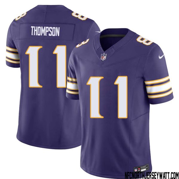 NaJee Thompson No 11 Mens Purple Minnesota Vikings Vapor F.U.S.E. Limited Jersey- Replica