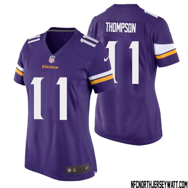Najee Thompson No 11 Minnesota Vikings Game Jersey Court Purple For Womens – Replica