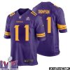 Nate Burleson No 81 Minnesota Vikings Super Bowl Lviii Alternate Game Jersey Purple For Men – Replica