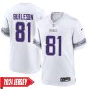 Nate Burleson No 81 Woman’S Minnesota Vikings White Alternate Custom Game 2024 Jersey