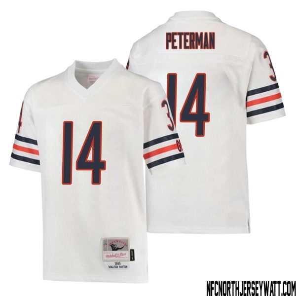 Nathan Peterman No 14 Youth Mitchell & Ness White Chicago Bears 1985 Retired Player Legacy Jersey – Replica