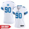 Ndamukong Suh No 90 Woman’S Detroit Lions Home Game 2024 Jersey – Blue