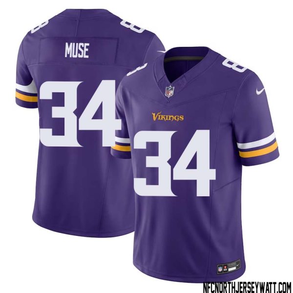Nick Muse No 34 Men Purple Minnesota Vikings Vapor F.u.s.e. Limited Jersey- Replica