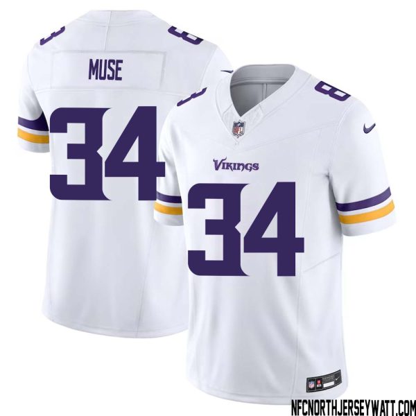 Nick Muse No 34 Men White Minnesota Vikings Vapor F.u.s.e. Limited Jersey- Replica