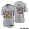 Olisaemeka Udoh No 74 Men Gray Minnesota Vikings Atmosphere Fashion Game Jersey – Replica