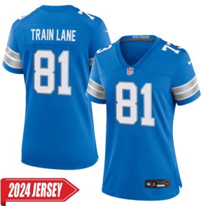 Night Train Lane No 81 Woman’s Detroit Lions Home Game 2024 Jersey – Blue