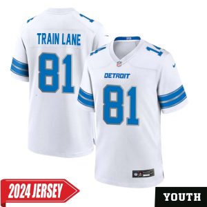 Night Train Lane No 81 Youth’s Detroit Lions Away Game 2024 Jersey – White