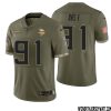 Olisaemeka Udoh No 74 Men Olive Minnesota Vikings 2022 Salute To Service Retired Player Limited Jersey – Replica