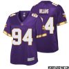 Pat Jones Ii No 91 Women Nfl Pro Line Purple Minnesota Vikings Retired Player Replica Jersey
