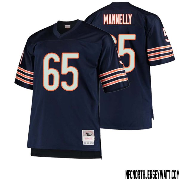 Patrick Mannelly No 65 Men Mitchell & Ness Navy Chicago Bears Big & Tall 1966 Retired Player Replica Jersey