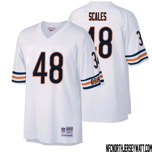 Patrick Scales No 48 Men Mitchell & Ness White Chicago Bears Legacy Replica Jersey