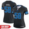 Penei Sewell No 58 Woman’S Detroit Lions Away Game 2024 Jersey – White