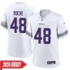 Quincy Roche No 48 Woman’S Minnesota Vikings White Alternate Custom Game 2024 Jersey