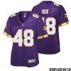 Randall Cunningham No 7 Women Nfl Pro Line Purple Minnesota Vikings Retired Player Replica Jersey