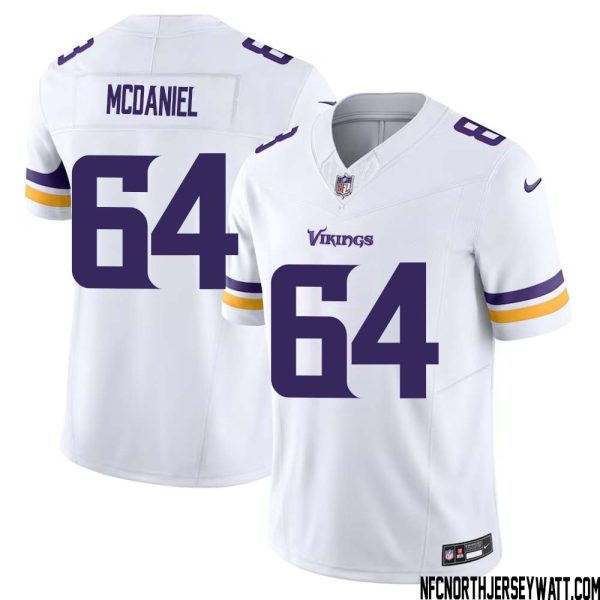 Randall Mcdaniel No 64 Men White Minnesota Vikings Vapor F.u.s.e. Limited Jersey- Replica