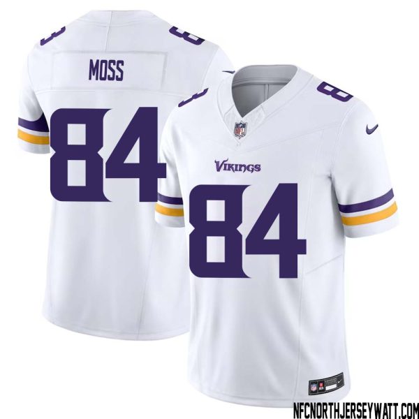 Randy Moss No 84 Men White Minnesota Vikings Vapor F.U.S.E. Limited Jersey- Replica