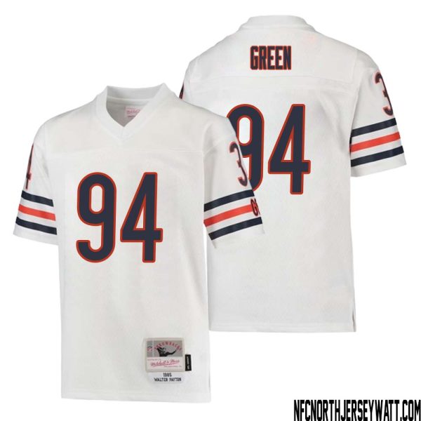 Rasheem Green No 94 Youth Mitchell & Ness White Chicago Bears 1985 Retired Player Legacy Jersey – Replica