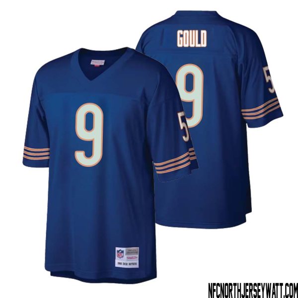 Robbie Gould No 9 Men Mitchell & Ness Navy Chicago Bears Retired Player Legacy Replica Jersey