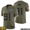 Riley Patterson No 36 Youth Olive Detroit Lions 2022 Salute To Service Retired Player Limited Jersey – Replica