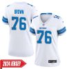 Roger Brown No 76 Woman’S Detroit Lions 2Nd Alternate Vapor F.u.s.e. Limited 2024 Jersey – Black