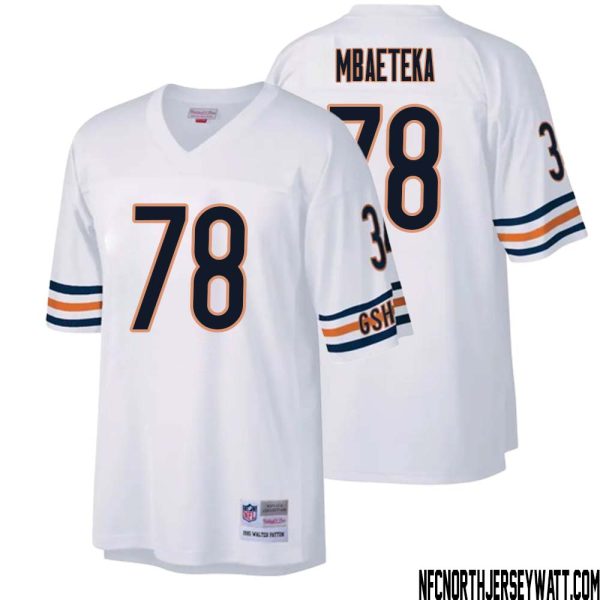 Roy Mbaeteka No 78 Men Mitchell & Ness White Chicago Bears Legacy Replica Jersey