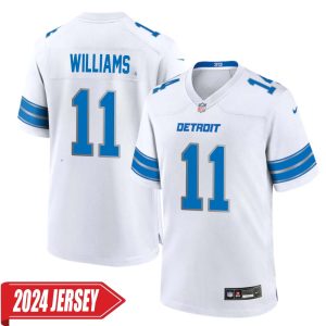 Roy Williams No 11 Men’s Detroit Lions Away Game 2024 Jersey – White