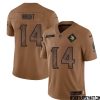 Sammy White No 85 Men Brown Minnesota Vikings 2023 Salute To Service Limited Jersey – Replica