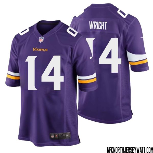 Ryan Wright No 14 Minnesota Vikings Game Jersey Court Purple For Mens – Replica