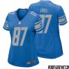 Romeo Okwara No 95 Women Blue Detroit Lions Player Home Game Jersey – Replica