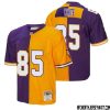 Steve Hutchinson No 76 Men Mitchell & Ness Purple Gold Minnesota Vikings 1998 Split Legacy Replica Jersey