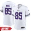 Sammy White No 85 Woman’S Minnesota Vikings White Alternate Custom Game 2024 Jersey