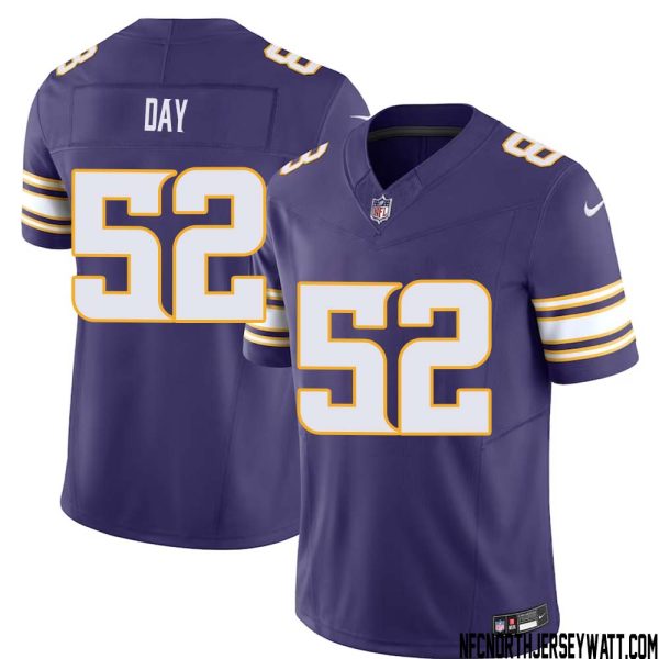 Sheldon Day No 52 Mens Purple Minnesota Vikings Vapor F.u.s.e. Limited Jersey- Replica