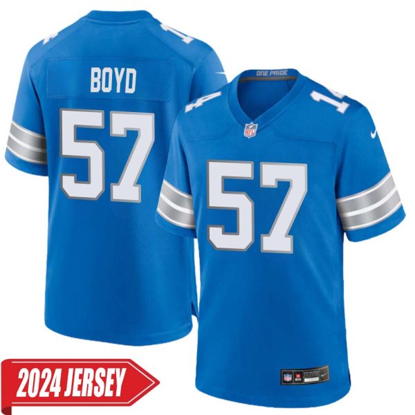 Stephen Boyd No 57 Men’S Detroit Lions Home Game 2024 Jersey – Blue