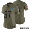 Steven Gilmore No 24 Women Olive Detroit Lions 2022 Salute To Service Retired Player Limited Jersey – Replica