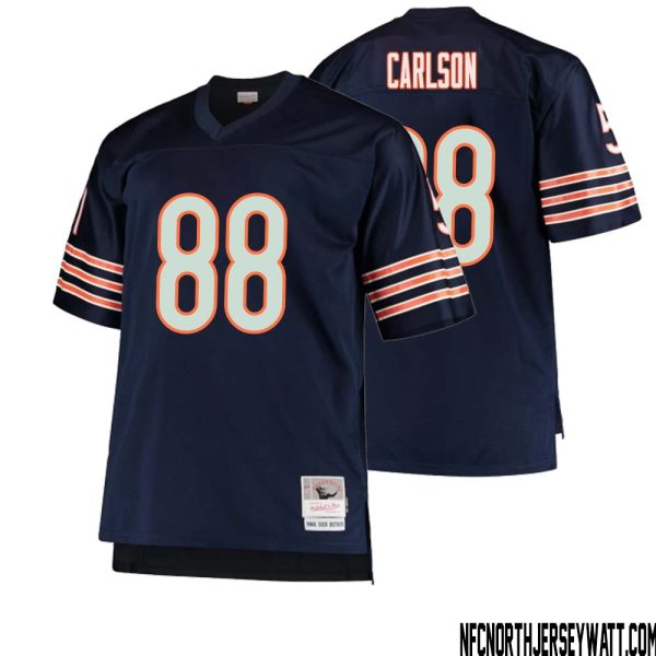 Stephen Carlson No 88 Men Mitchell & Ness Navy Chicago Bears Big & Tall 1966 Retired Player Replica Jersey
