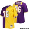 Sheldon Day No 52 Men Mitchell & Ness Purple Gold Minnesota Vikings Big & Tall Split Legacy Retired Player Replica Jersey