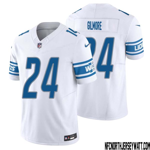 Steven Gilmore No 24 Men White Detroit Lions Vapor F.u.s.e. Limited Jersey – Replica