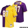 Sheldon Day No 52 Men Mitchell & Ness Purple Gold Minnesota Vikings Big & Tall Split Legacy Retired Player Replica Jersey