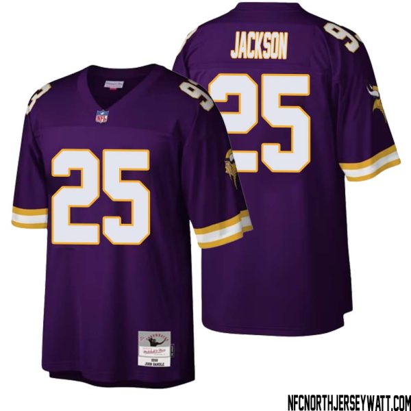 Theo Jackson No 25 Men Mitchell & Ness Purple Minnesota Vikings Legacy Replica Jersey