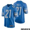 Terry Barr No 41 Men Blue Detroit Lions Player Home Game Jersey – Replica