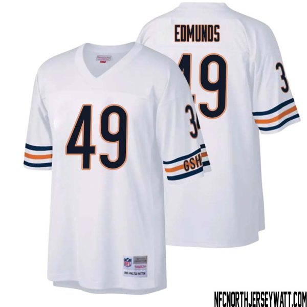 Tremaine Edmunds No 49 Men Mitchell & Ness White Chicago Bears Legacy Replica Jersey
