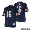 Trent Taylor No 15 Men Mitchell & Ness Navy Chicago Bears Big & Tall 1985 Retired Player Replica Jersey