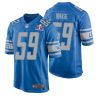 Trevor Nowaske No 59 Mens Custom Gray Detroit Lions Alternate Super Bowl Lviii Game Jersey