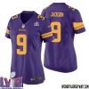 Theo Jackson No 25 Minnesota Vikings Super Bowl Lviii Alternate Game Jersey Purple For Women – Replica