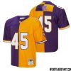 Theo Jackson No 25 Men Mitchell & Ness Purple Gold Minnesota Vikings 1998 Split Legacy Replica Jersey