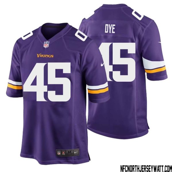 Troy Dye No 45 Minnesota Vikings Game Jersey Court Purple For Mens – Replica